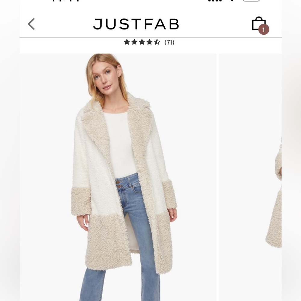 White/Oatmeal Teddy Coat